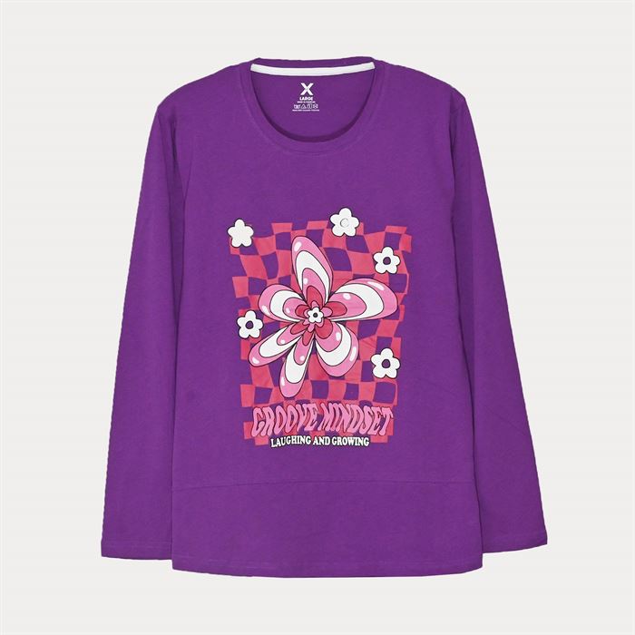 Long sleeve printed top