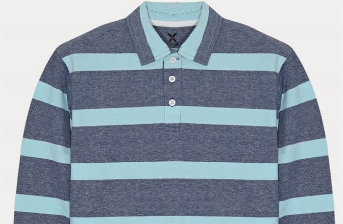 Striped Rugby Polo manufactured by Stitch and Style International